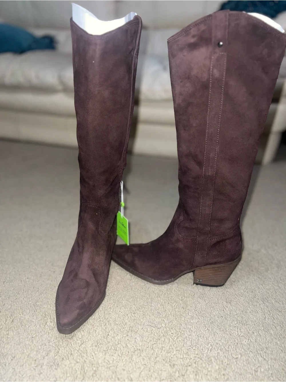 Sam Edelman Over-the-Knee Suede Boots in Dark Brown